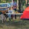 Costway Folding Camping Table Portable HDPE Outdoor Picnic Dining Table w/ Handle White\Grey